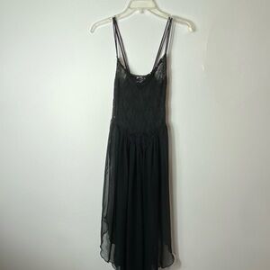Elegant Black Lace Nightgown